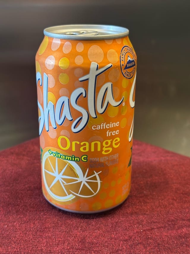 Shasta Orange Soda.